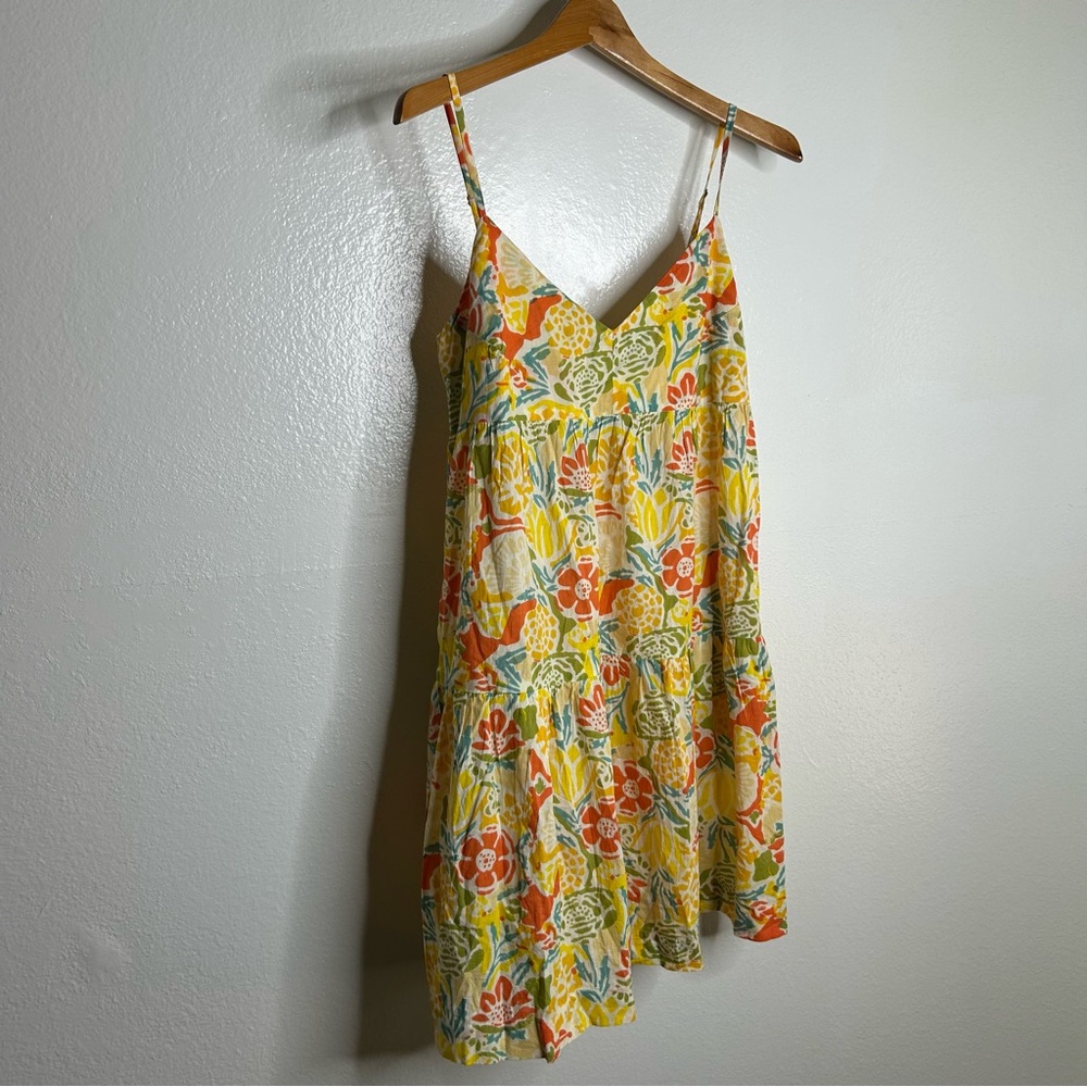 Velvet by Graham & Spencer 100% Cotton Multicolor Bright Floral Mini Dress